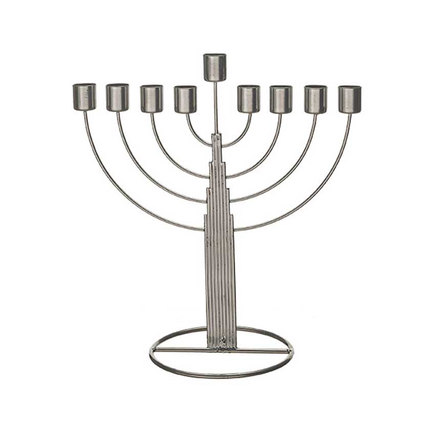 Hanoukia Menorah en Etain Argent